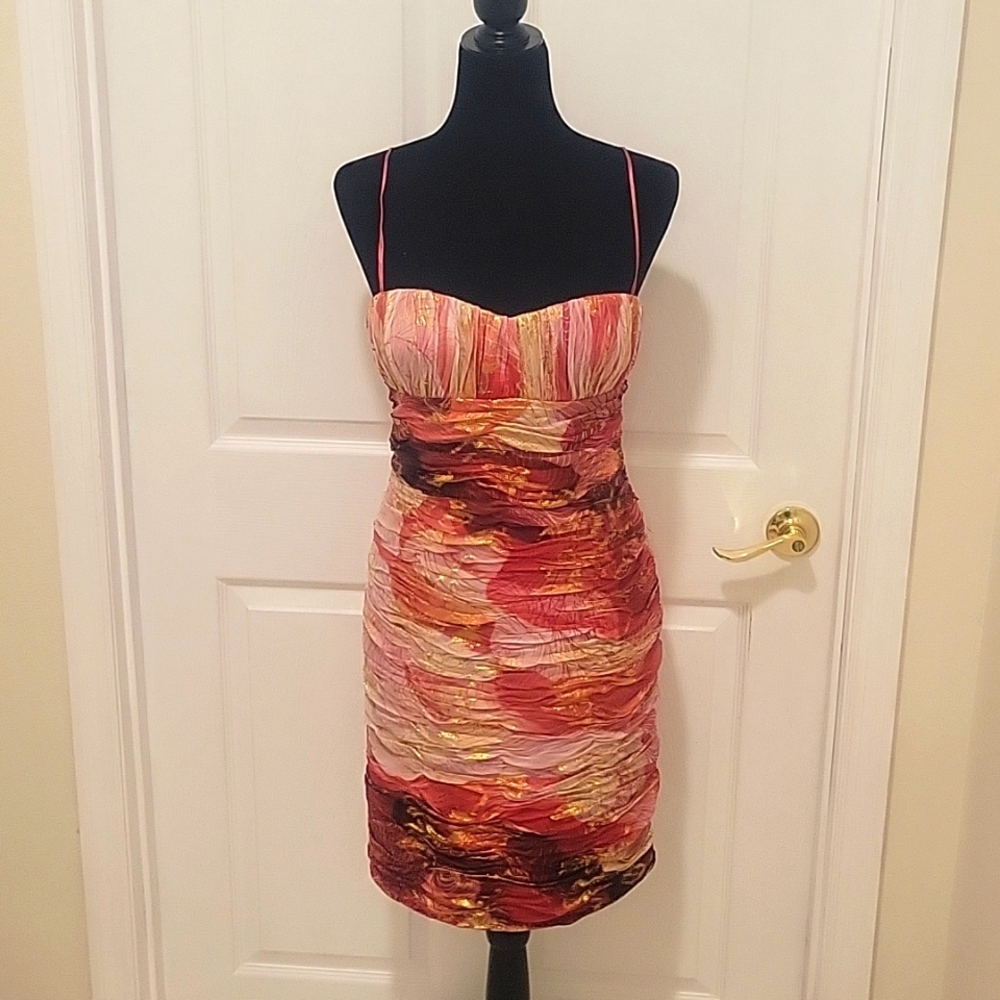 Aiden Mattox red and gold dress size 12